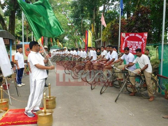 BSF held bicycle rally against 'Drug Abuse & Illicit Trafficking'